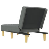 Chaise Longue Dark Grey Fabric - 45-Degree Angle