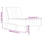 Chaise Longue Black Velvet