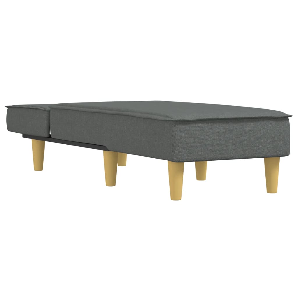 Chaise Longue Dark Grey Fabric