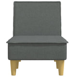 Chaise Longue Dark Grey Fabric - Top-Down View