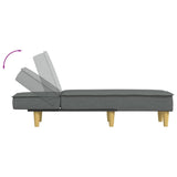 Chaise Longue Dark Grey Fabric - Rear View