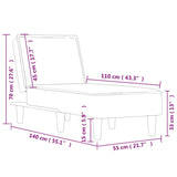 Chaise Longue Dark Grey Fabric