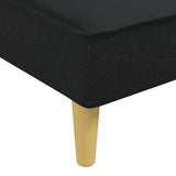 Chaise Longue Black Fabric - Close-Up Angle