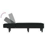 Chaise Longue Black Velvet