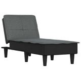 Chaise Longue Dark Grey Fabric - Front View