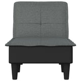 Chaise Longue Dark Grey Fabric - Top-Down View