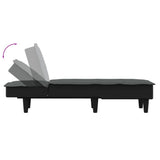 Chaise Longue Dark Grey Fabric - Rear View