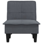 Chaise Longue Dark Grey Velvet