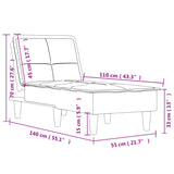 Chaise Longue Black Velvet - Extra Image