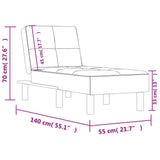 Chaise Longue Grey Faux Leather - Extra Image