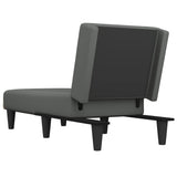 Chaise Longue Dark Grey Fabric - 45-Degree Angle
