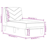 Chaise Longue Dark Grey Fabric