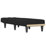 Chaise Longue Black Velvet - Side View