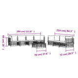 8 Piece Garden Lounge Set with Cushions Anthracite Poly Rattan - Extra Image
