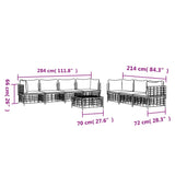 8 Piece Garden Lounge Set with Cushions Anthracite Poly Rattan - Extra Image