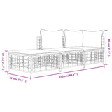 3 Piece Garden Lounge Set with Cushions Anthracite Poly Rattan - Extra Image
