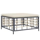4 Piece Garden Lounge Set with Cushions Anthracite Poly Rattan