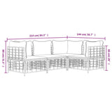4 Piece Garden Lounge Set with Cushions Anthracite Poly Rattan