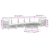 7 Piece Garden Lounge Set with Cushions Anthracite Poly Rattan - Extra Image