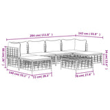 7 Piece Garden Lounge Set with Cushions Anthracite Poly Rattan - Extra Image