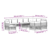 11 Piece Garden Lounge Set with Cushions Anthracite Poly Rattan - Extra Image