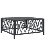 6 Piece Garden Lounge Set with Cushions Anthracite Steel - Rear View