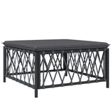 3 Piece Garden Lounge Set with Cushions Anthracite Steel - Rear View