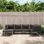6 Piece Garden Lounge Set with Cushions Anthracite Steel