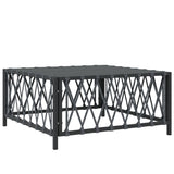 8 Piece Garden Lounge Set with Cushions Anthracite Steel - Close-Up Angle