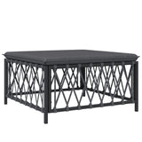 6 Piece Garden Lounge Set with Cushions Anthracite Steel - Rear View