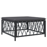 7 Piece Garden Lounge Set with Cushions Anthracite Steel - Rear View