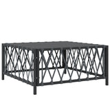 7 Piece Garden Lounge Set with Cushions Anthracite Steel - Rear View