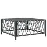 8 Piece Garden Lounge Set with Cushions Anthracite Steel - Rear View