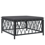 10 Piece Garden Lounge Set with Cushions Anthracite Steel - Rear View