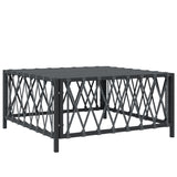 10 Piece Garden Lounge Set with Cushions Anthracite Steel