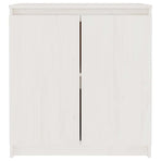 Side Cabinet White 60x36x65 cm Solid Wood Pine