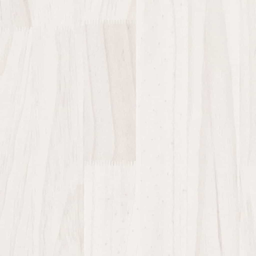 Side Cabinet White 60x36x65 cm Solid Wood Pine
