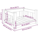 Dog Bed 55.5x45.5x28 cm Solid Wood Pine