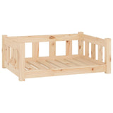 Dog Bed 75.5x55.5x28 cm Solid Wood Pine - Front View