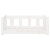 Dog Bed White 75.5x55.5x28 cm Solid Wood Pine