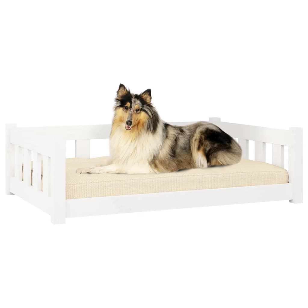 Dog Bed 95,5 x 65,5 x 28 cm White