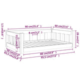 Dog Bed 95,5 x 65,5 x 28 cm White