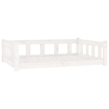 Dog Bed White 105.5x75.5x28 cm Solid Wood Pine