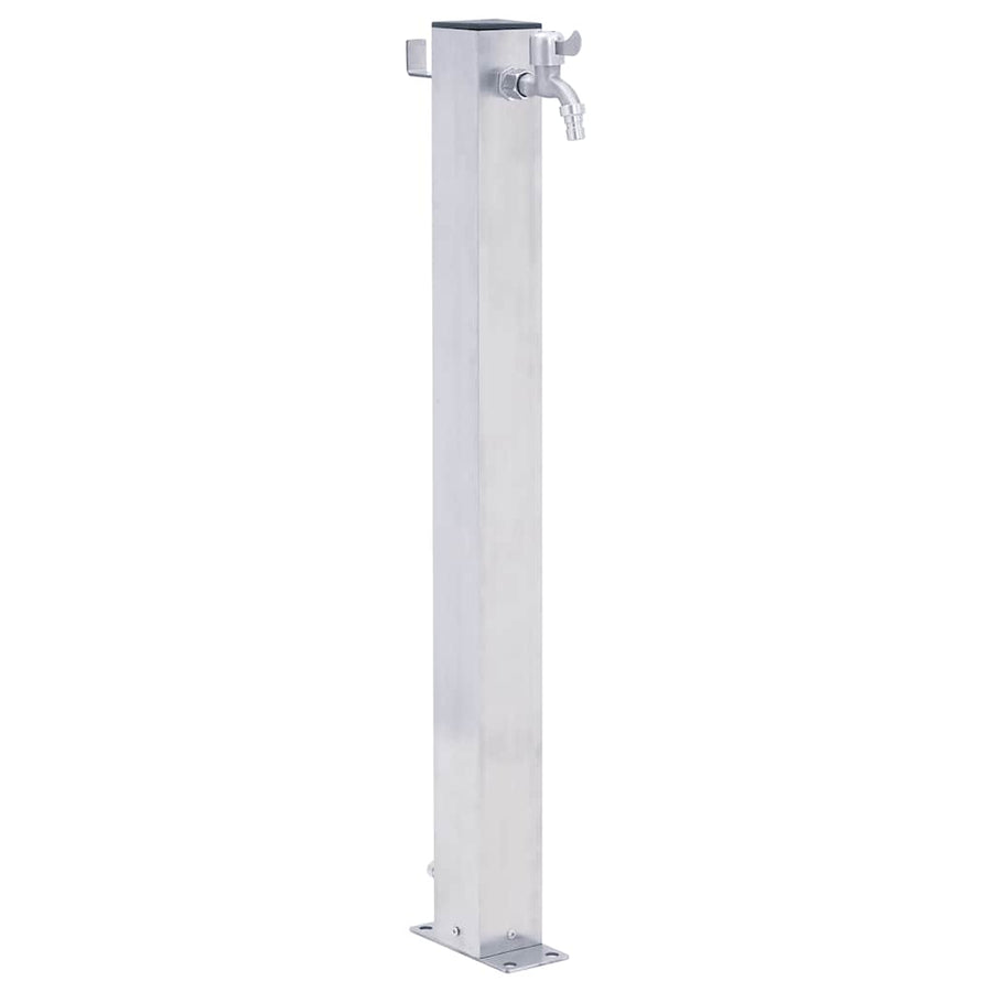 Garden Water Column 100 cm Stainless Steel Square
