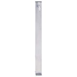 Garden Water Column 100 cm Stainless Steel Square - Front View