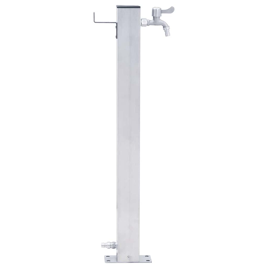 Garden Water Column 100 cm Stainless Steel Square