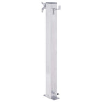 Garden Water Column 100 cm Stainless Steel Square