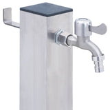Garden Water Column 100 cm Stainless Steel Square - 45-Degree Angle