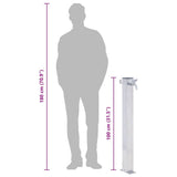 Garden Water Column 100 cm Stainless Steel Square - Low Angle
