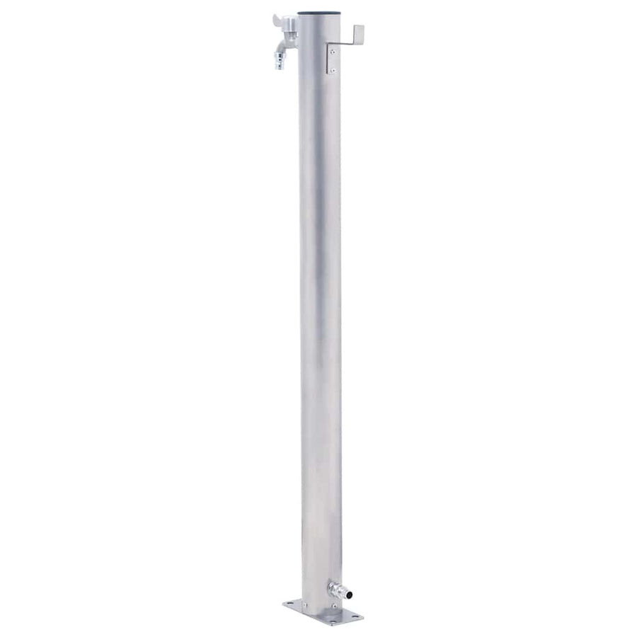Garden Water Column 100 cm Stainless Steel Round